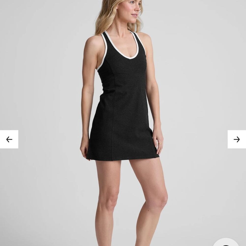 Beyond Yoga Black White Crossback Active Dress Size S